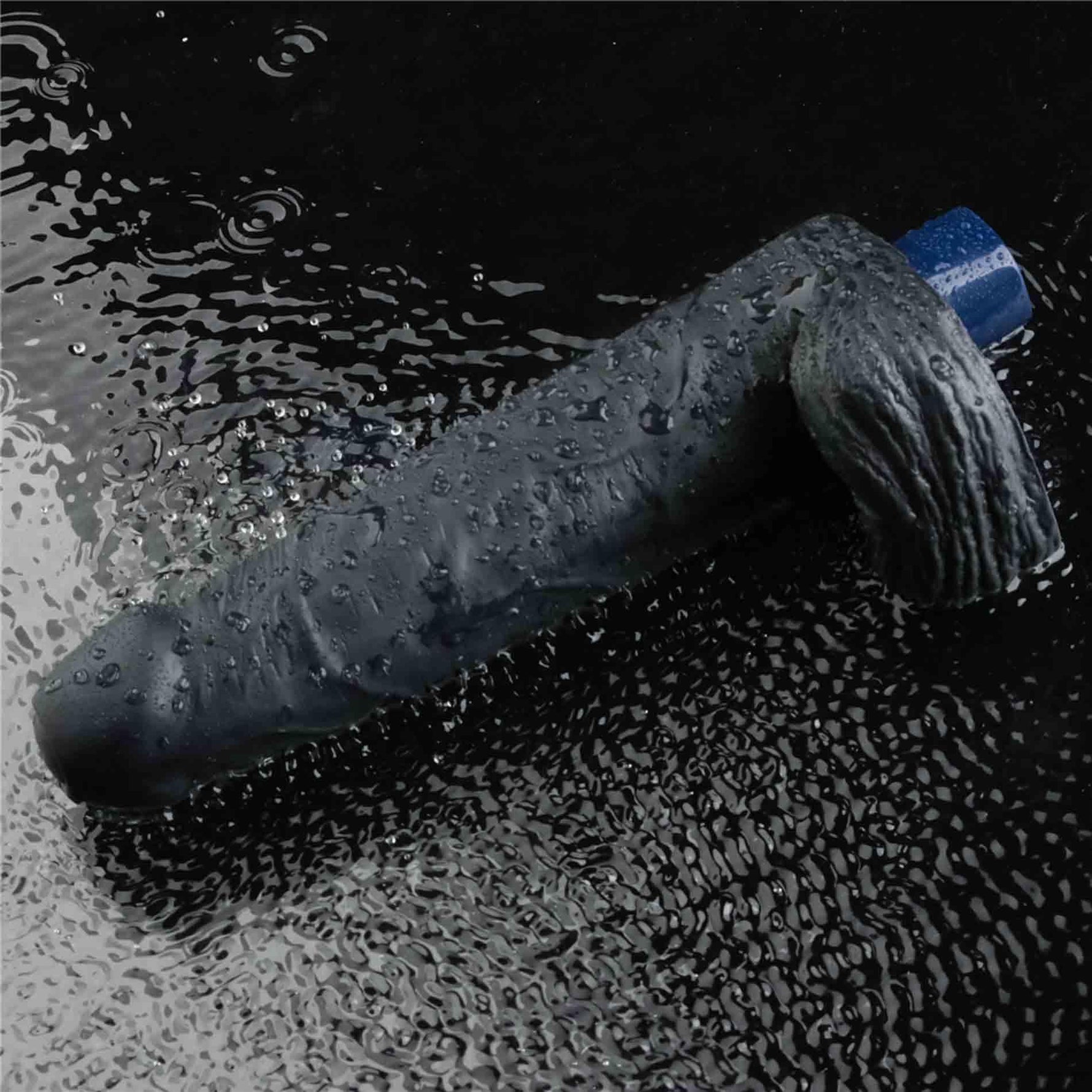 Dildo vibrant realist Lovetoy Real Softee, negru, USB, 23 cm