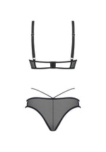 Set lenjerie din tul brodat Obsessive Vila Blanes M/L