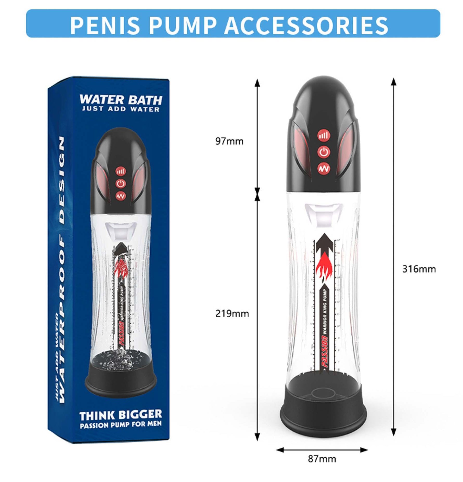Pompă automată fără fir Passion Pump seria B, impermeabilă, cu alimentare rapidă
