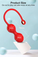 Bile Kegel Premium Lovesecret cu aplicație, silicon roz, USB, 22 cm