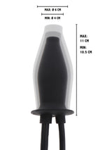 Dop anal gonflabil lubrifiant din silicon negru Hidden Desire Extreme