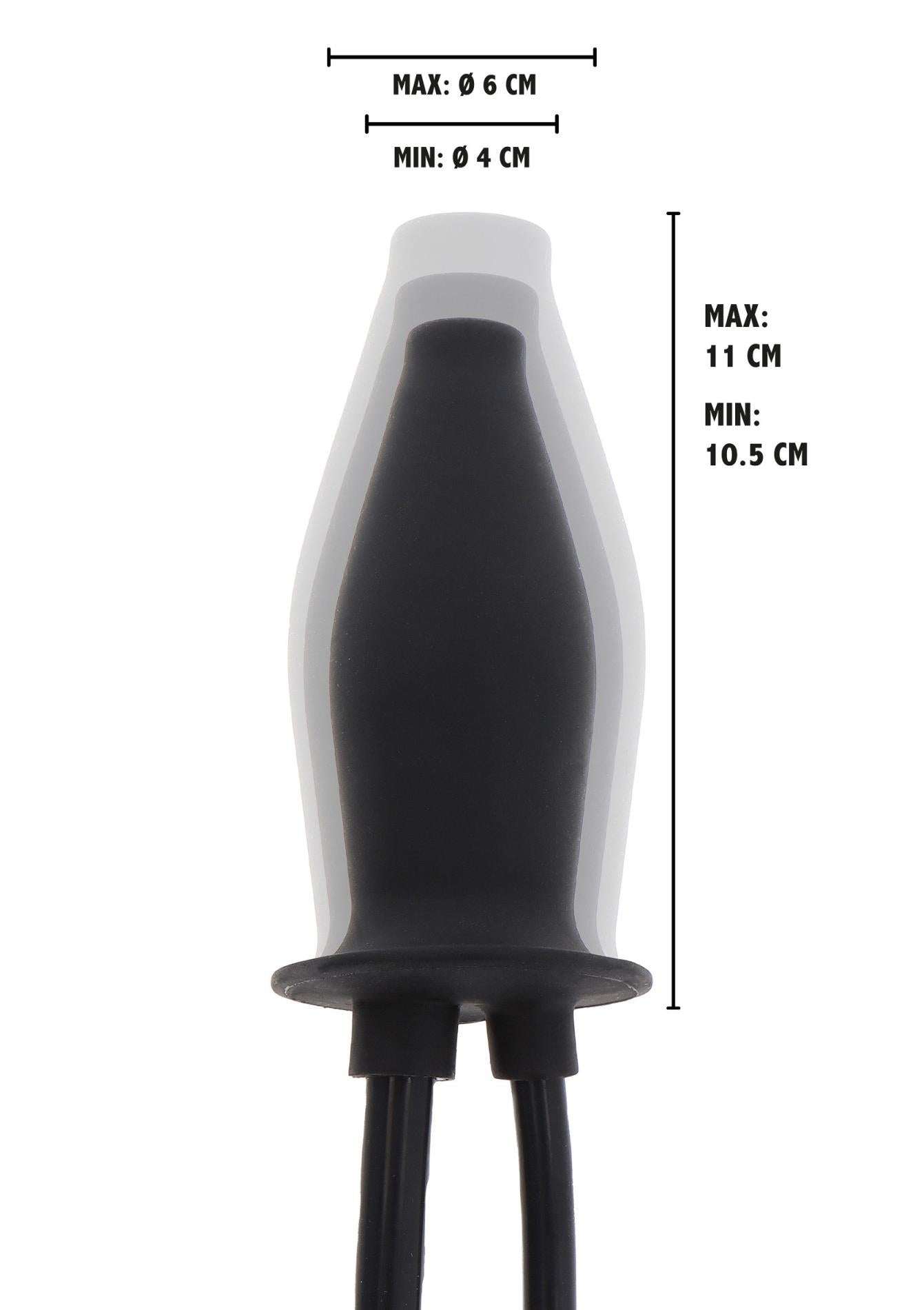 Dop anal gonflabil lubrifiant din silicon negru Hidden Desire Extreme