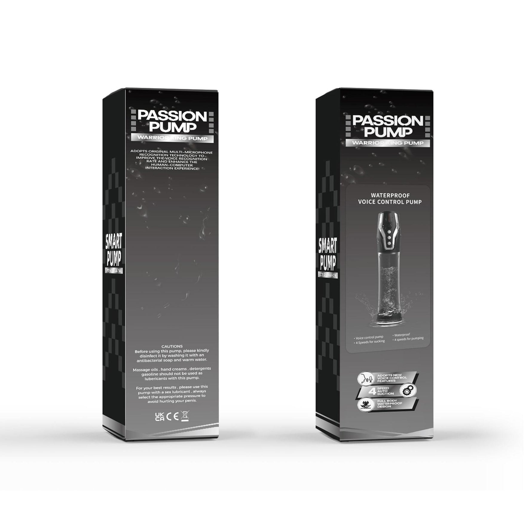 Pompă automată PASSION PUMP, impermeabilă, reîncărcabilă, acționată vocal, 32 cm