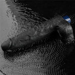Dildo vibrant realist Lovetoy Real Softee negru USB 25cm