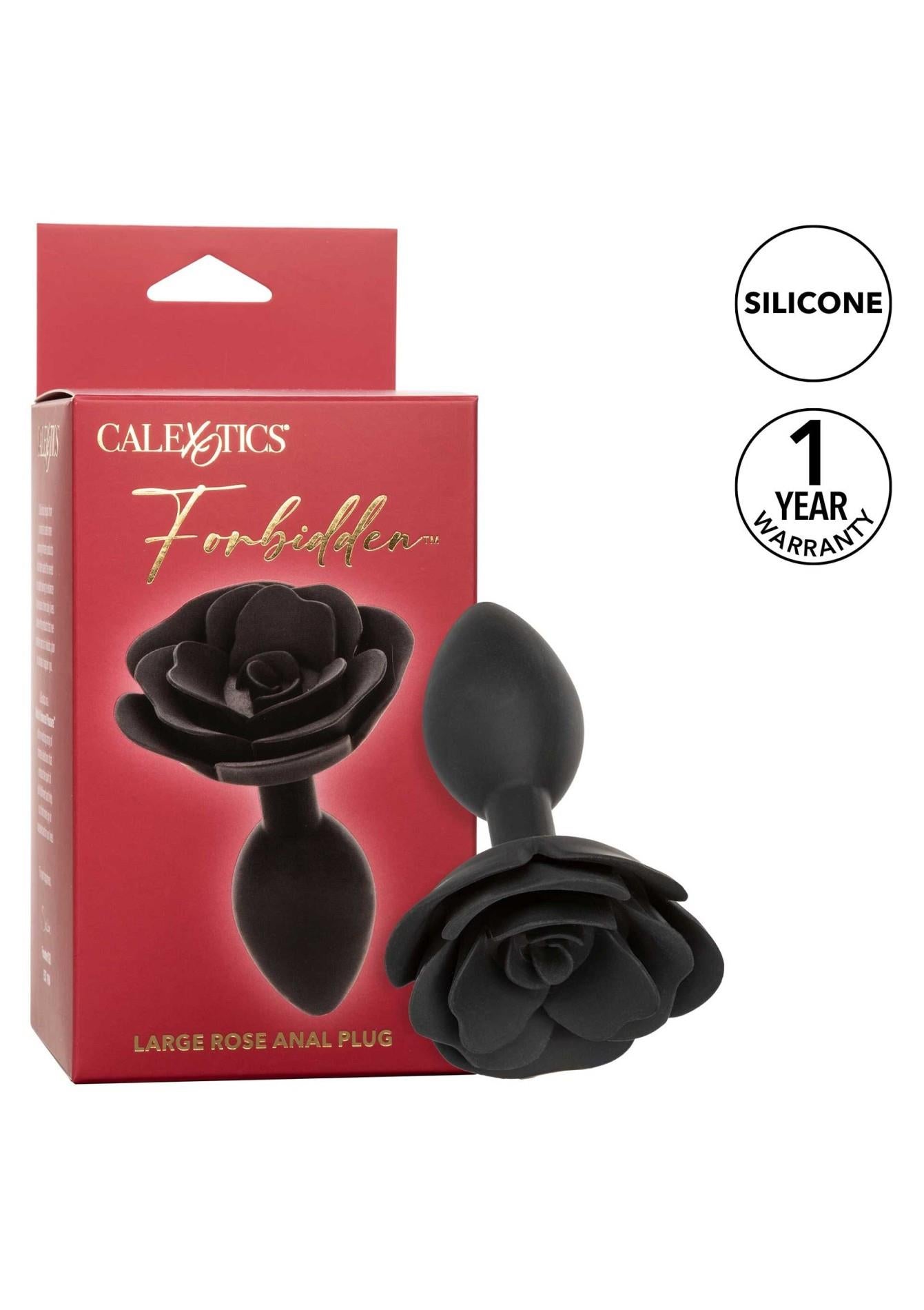 Dop anal din silicon Calexotics Forbidden Rose, mare, negru