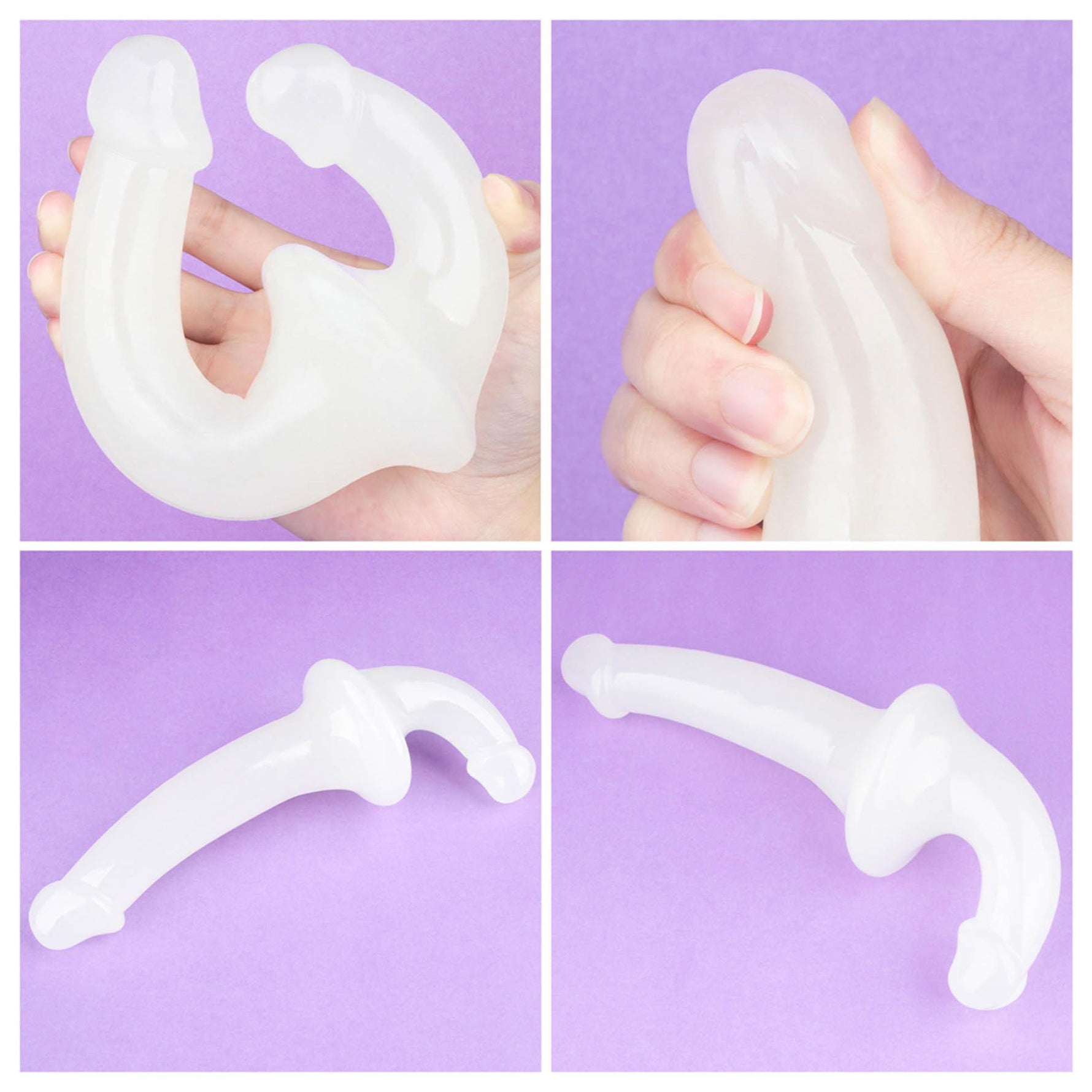Dildo dublu strălucitor Lumino Play Lovetoy 27 cm