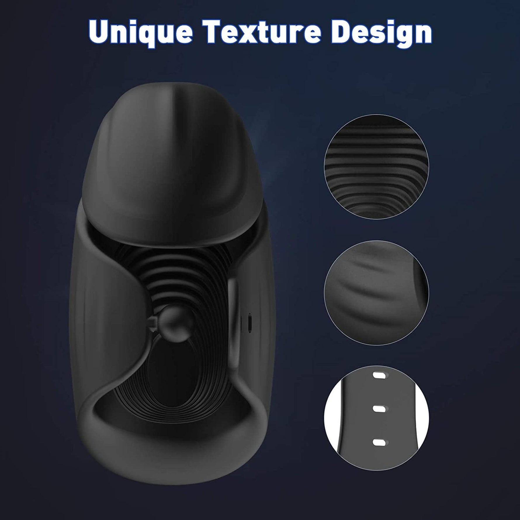 Vibrator pentru penis reglabil, portabil, din silicon USB, seria B