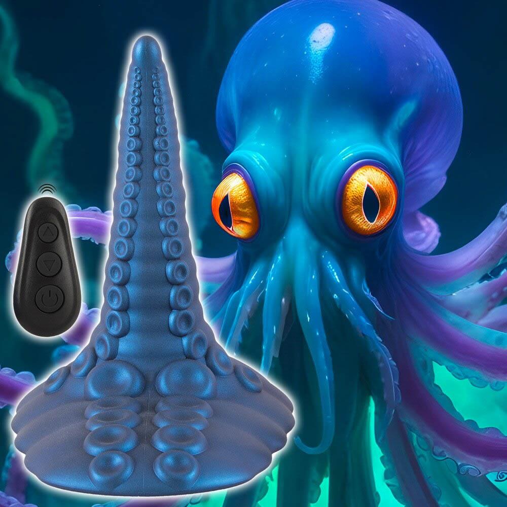 Vibrator cu pernă tentaculară Beasty Cocks, silicon, cu telecomandă USB