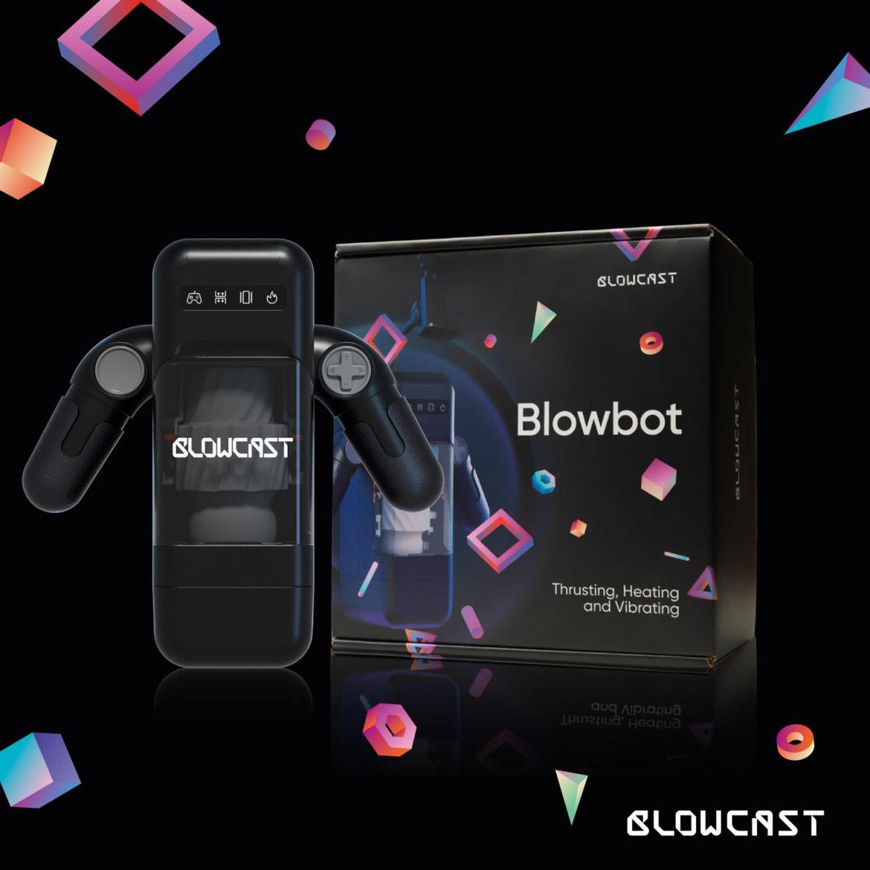 Masturbator automat Blowbot BLOWCAST cu vibrații și încălzire