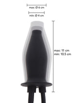 Dop anal gonflabil lubrifiant din silicon negru Hidden Desire Extreme