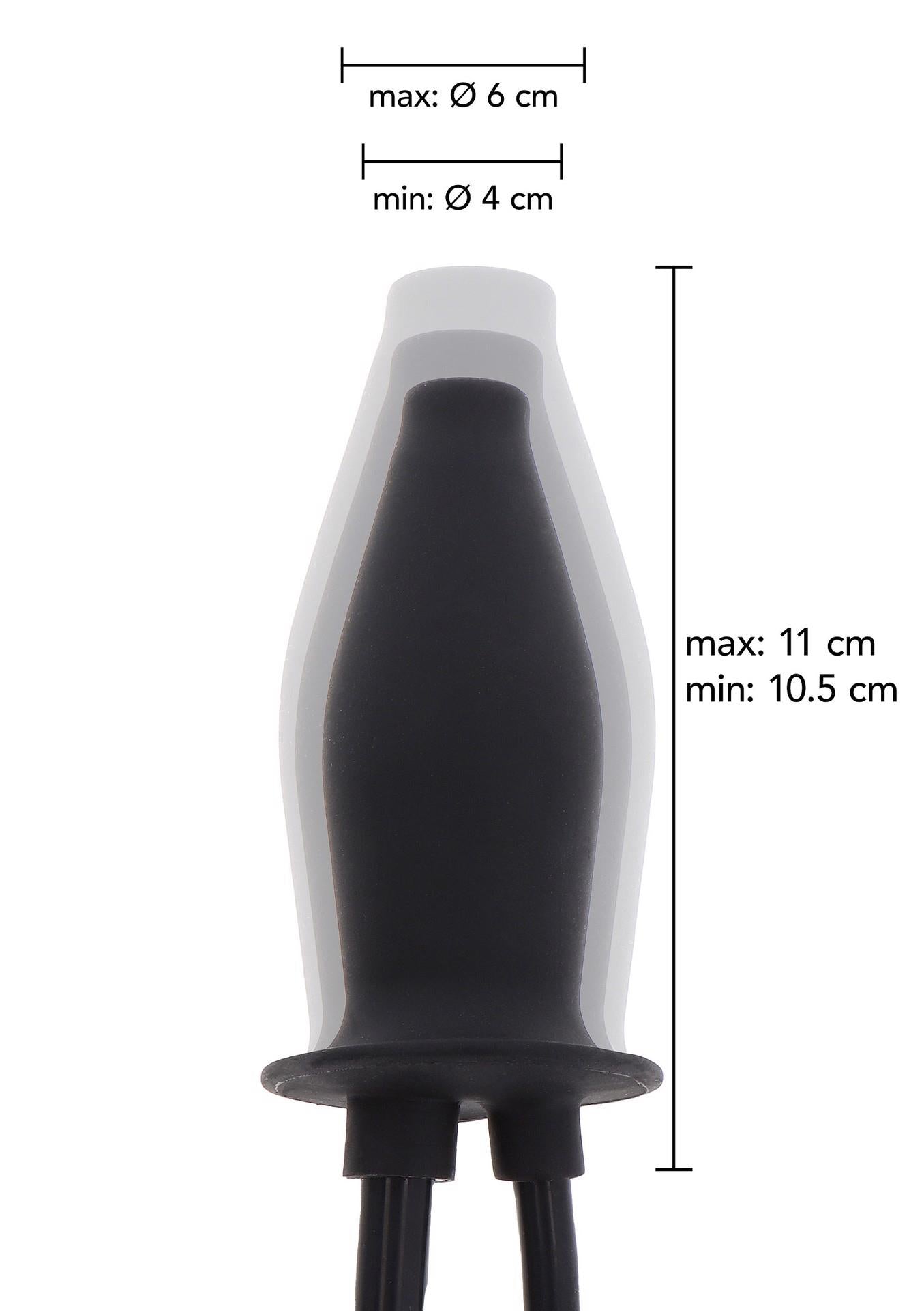Dop anal gonflabil lubrifiant din silicon negru Hidden Desire Extreme