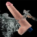Dildo vibrant realist Lovetoy Softee TPE, culoarea pielii, USB, 26,5 cm