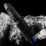 Dildo vibrant realist Lovetoy Real Softee negru USB 25cm