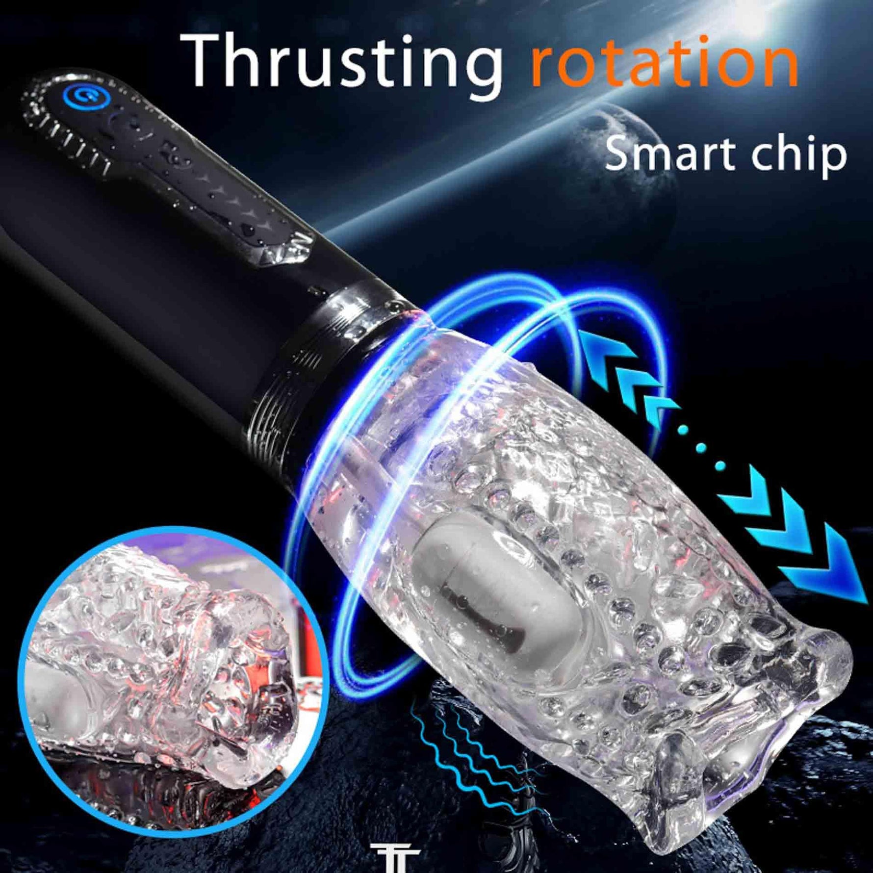 Masturbator drăguț Thrusting Rotation 360 Pro seria B