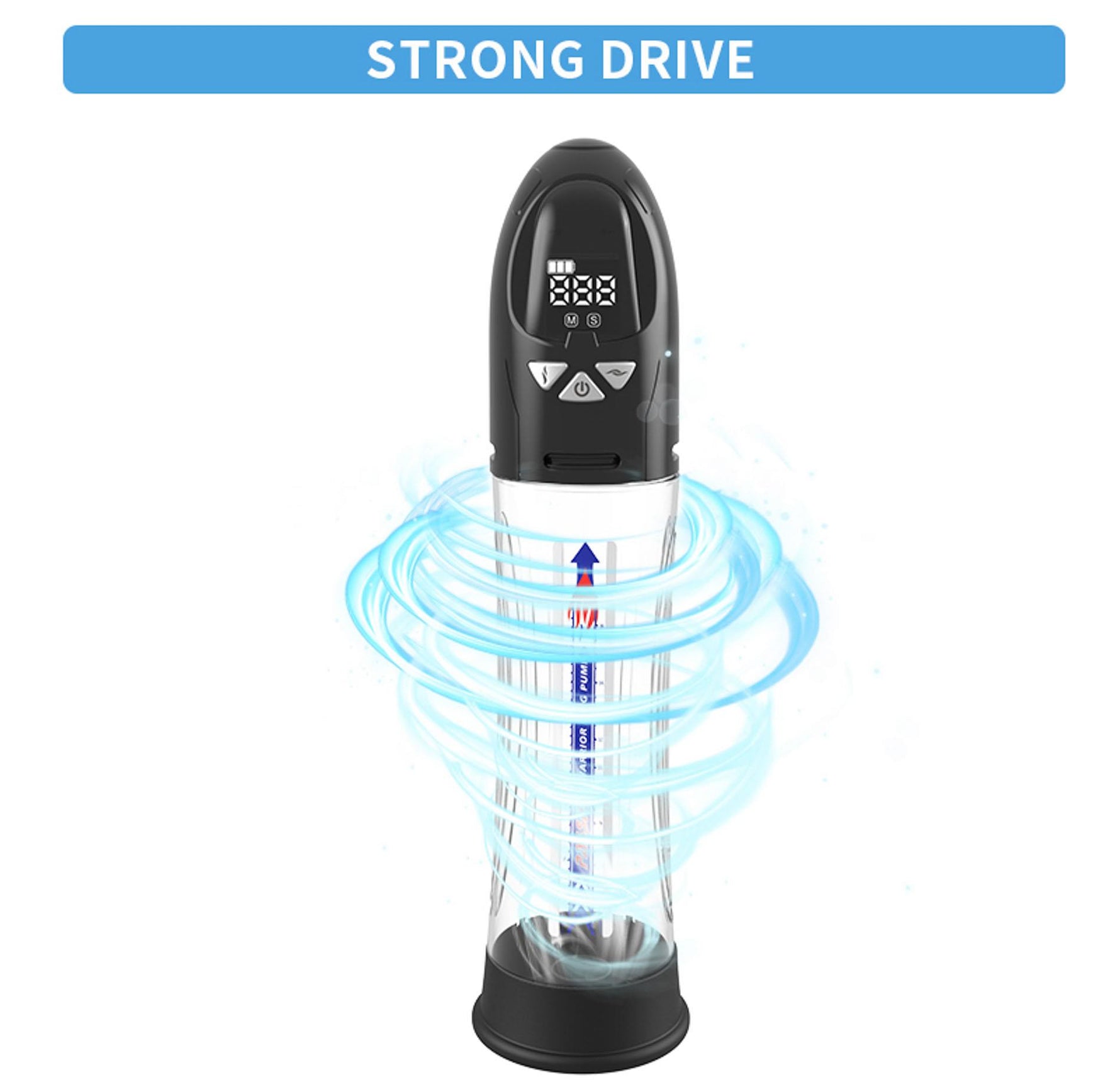 Pompă automată Passion Pump, impermeabilă, LCD, reîncărcabilă, 21 cm