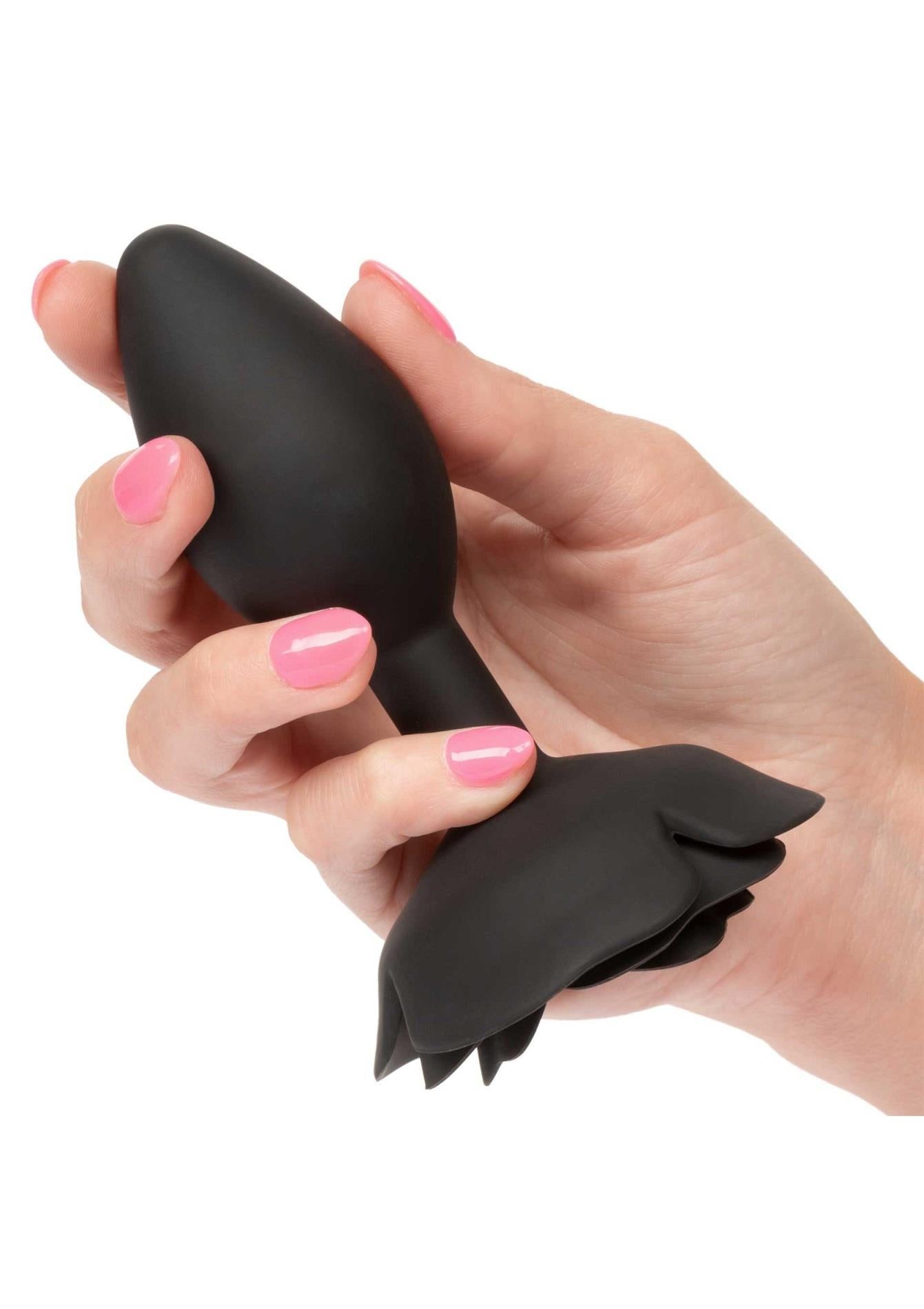 Dop anal din silicon Calexotics Forbidden Rose, mare, negru