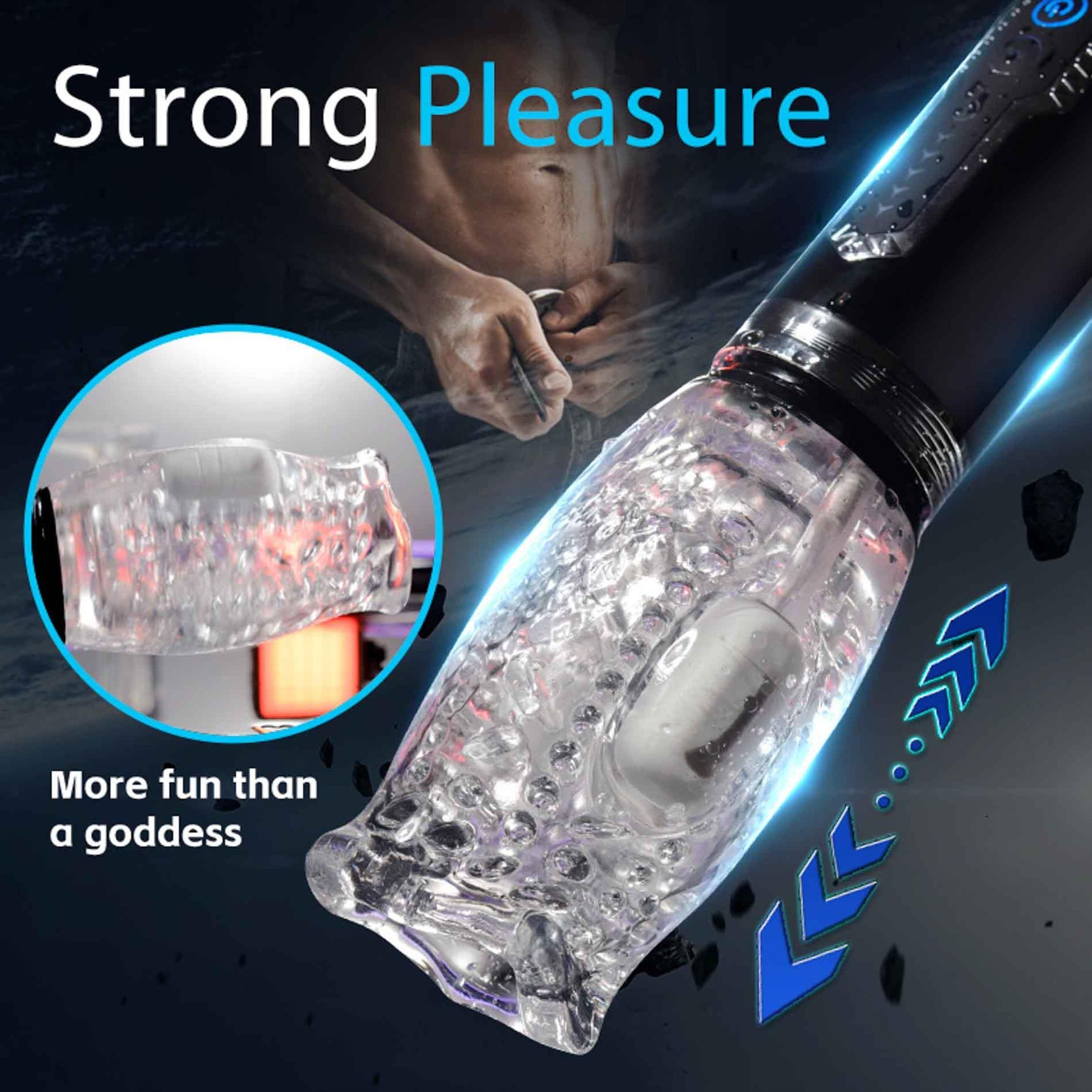Masturbator drăguț Thrusting Rotation 360 Pro seria B