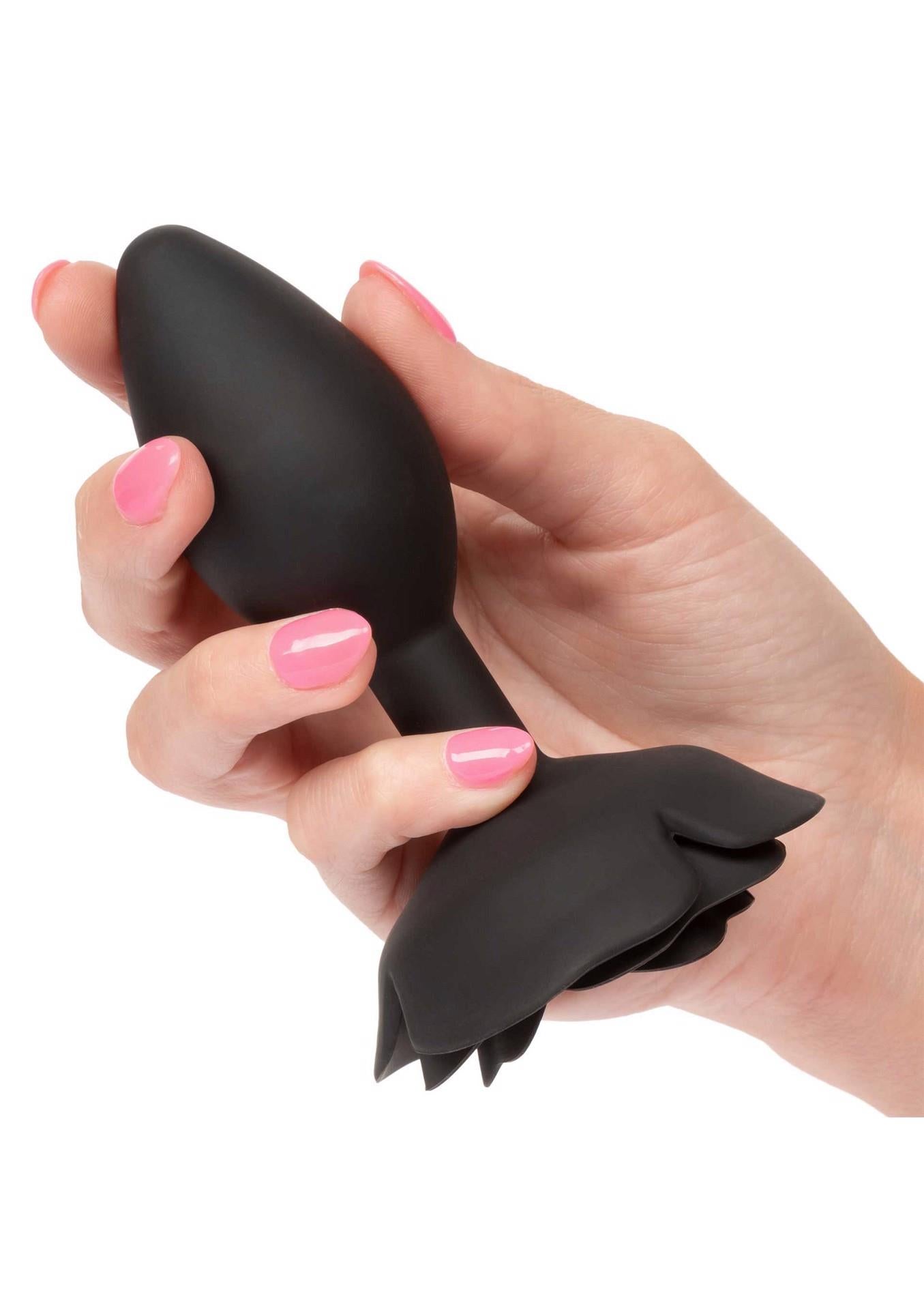 Dop anal din silicon Calexotics Forbidden Rose, mare, negru