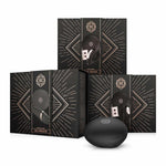 Stimulator de lins Rosy Gold cu carcasă de încărcare, negru