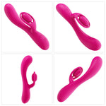 Vibrator USB Lovetoy LAllure Swirl din silicon, în formă de iepuraș, 20 cm