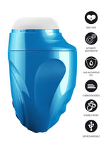 Masturbator vibrant Fusion X Aqua Bubble albastru