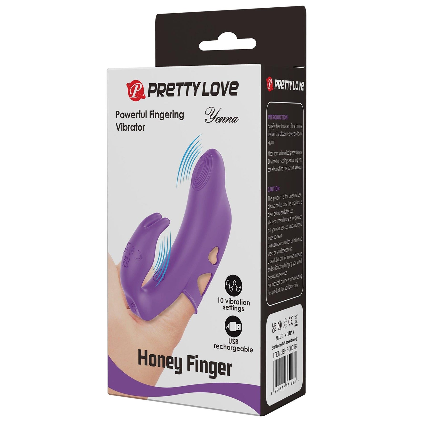 Vibrator cu deget Yenna Honey Finger Pretty Love, 10 vibrații