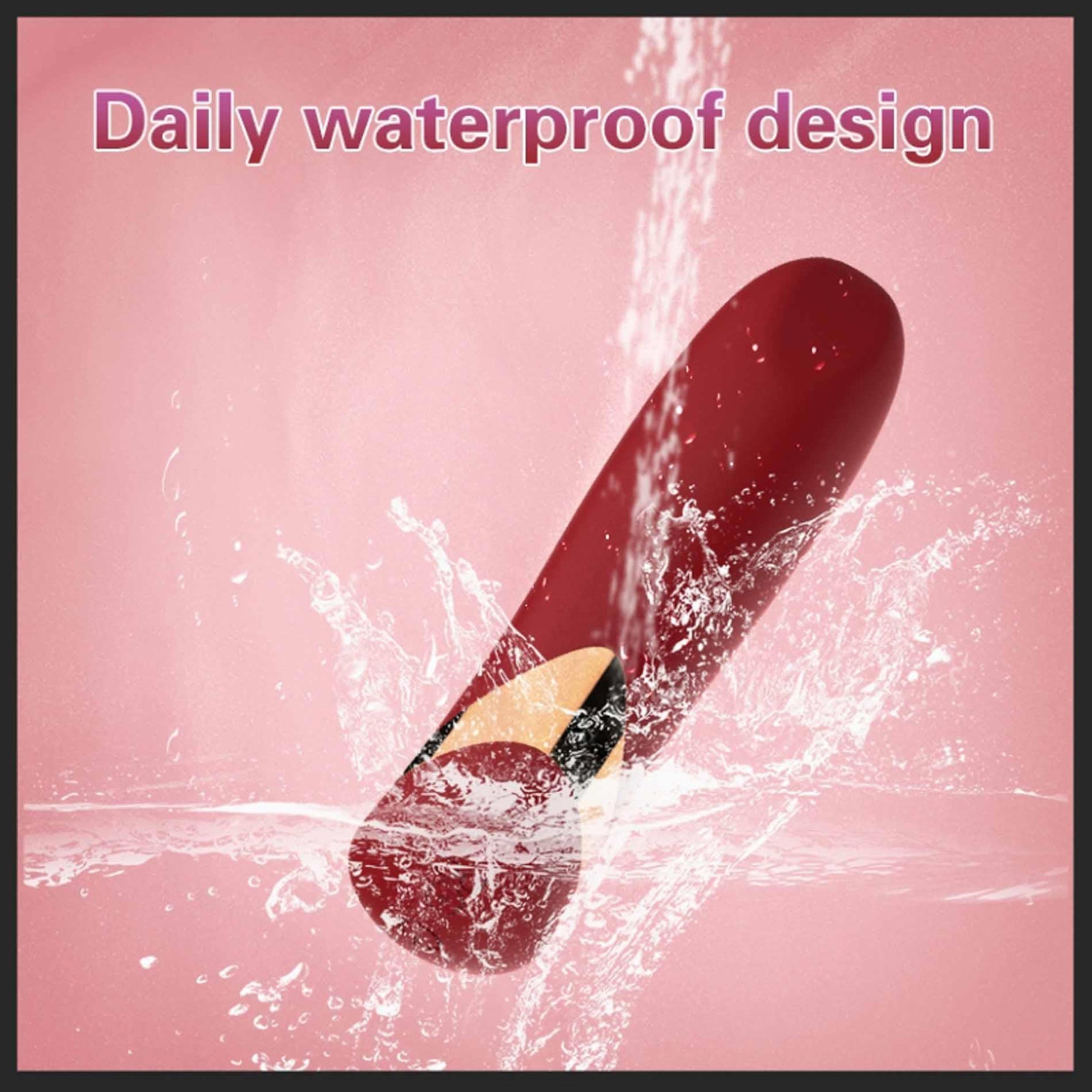 Vibrator USB drăguț din silicon roșu de 10 cm, seria B