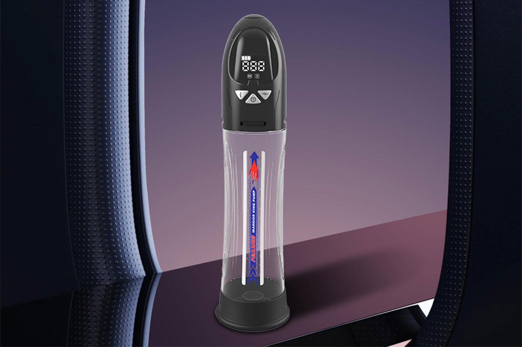 Pompă automată Passion Pump, impermeabilă, LCD, reîncărcabilă, 21 cm