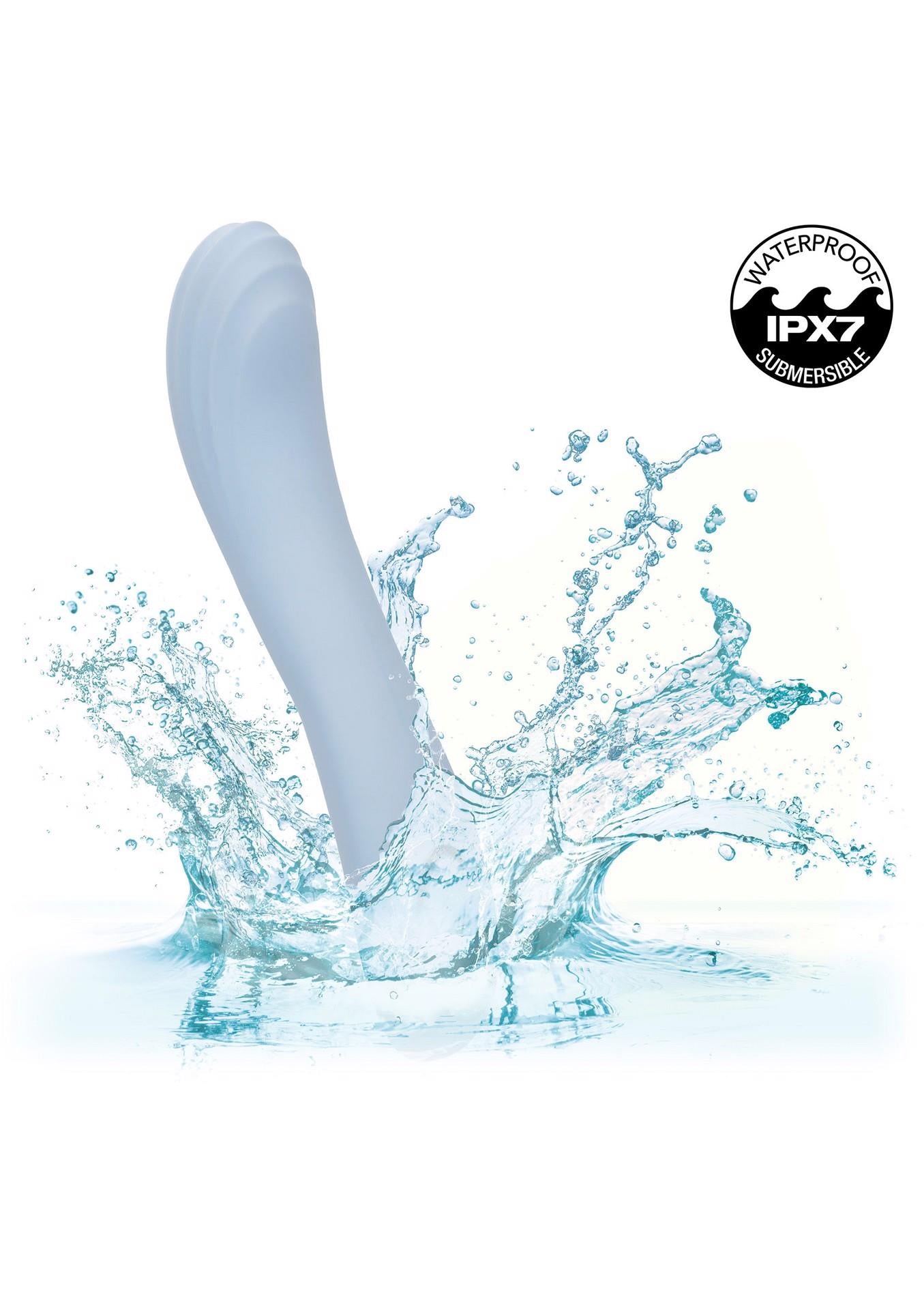 Vibrator Calexotics Azure Collection din silicon pentru punctul G, albastru