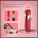 Vibrator USB drăguț din silicon roșu de 10 cm, seria B