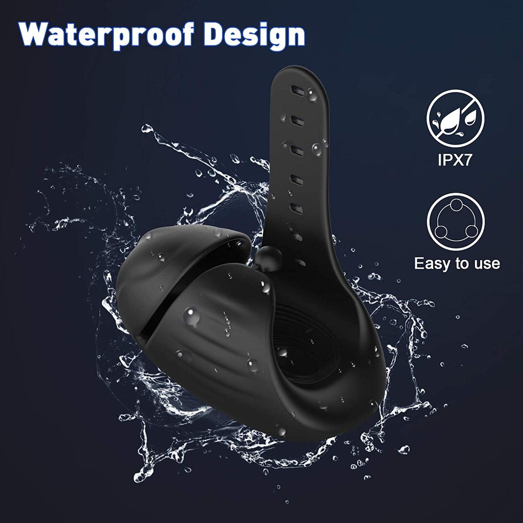 Vibrator pentru penis reglabil, portabil, din silicon USB, seria B