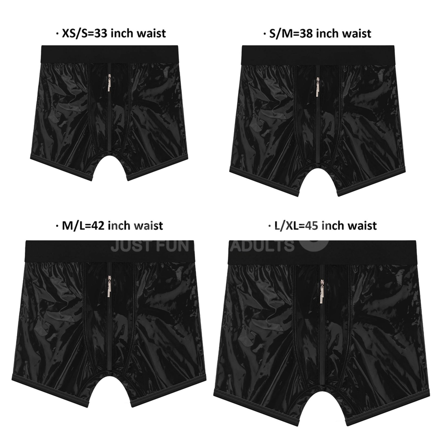 Pantaloni scurți Chic Strap-On (talie 91-99 cm) Negri