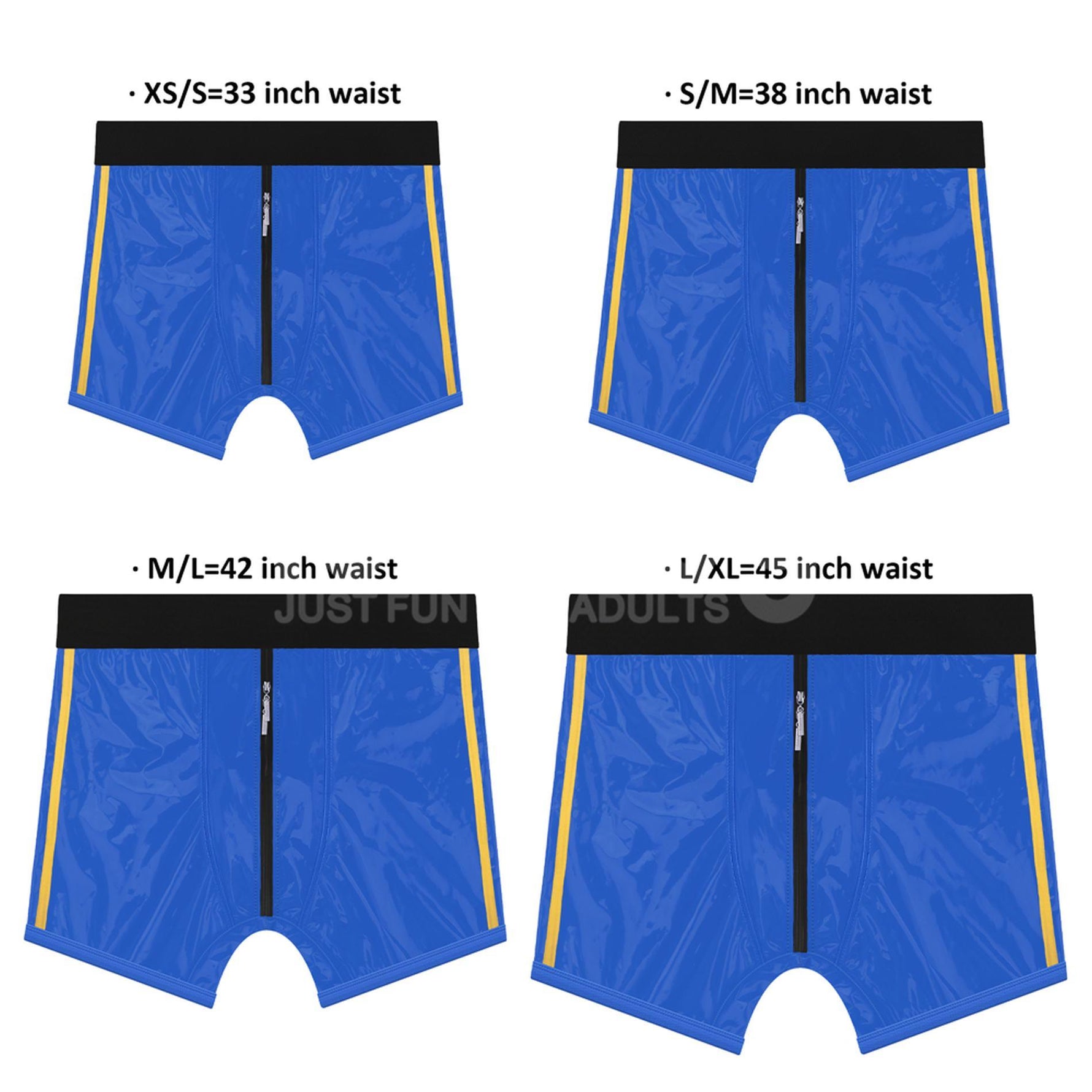Pantaloni scurți Chic Strap-On (talie 71-79 cm) albaștri