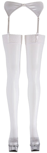 Ciorapi Cottelli LEGWEAR din dantelă albi 20 den