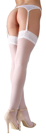 Ciorapi Cottelli LEGWEAR din dantelă albi 20 den