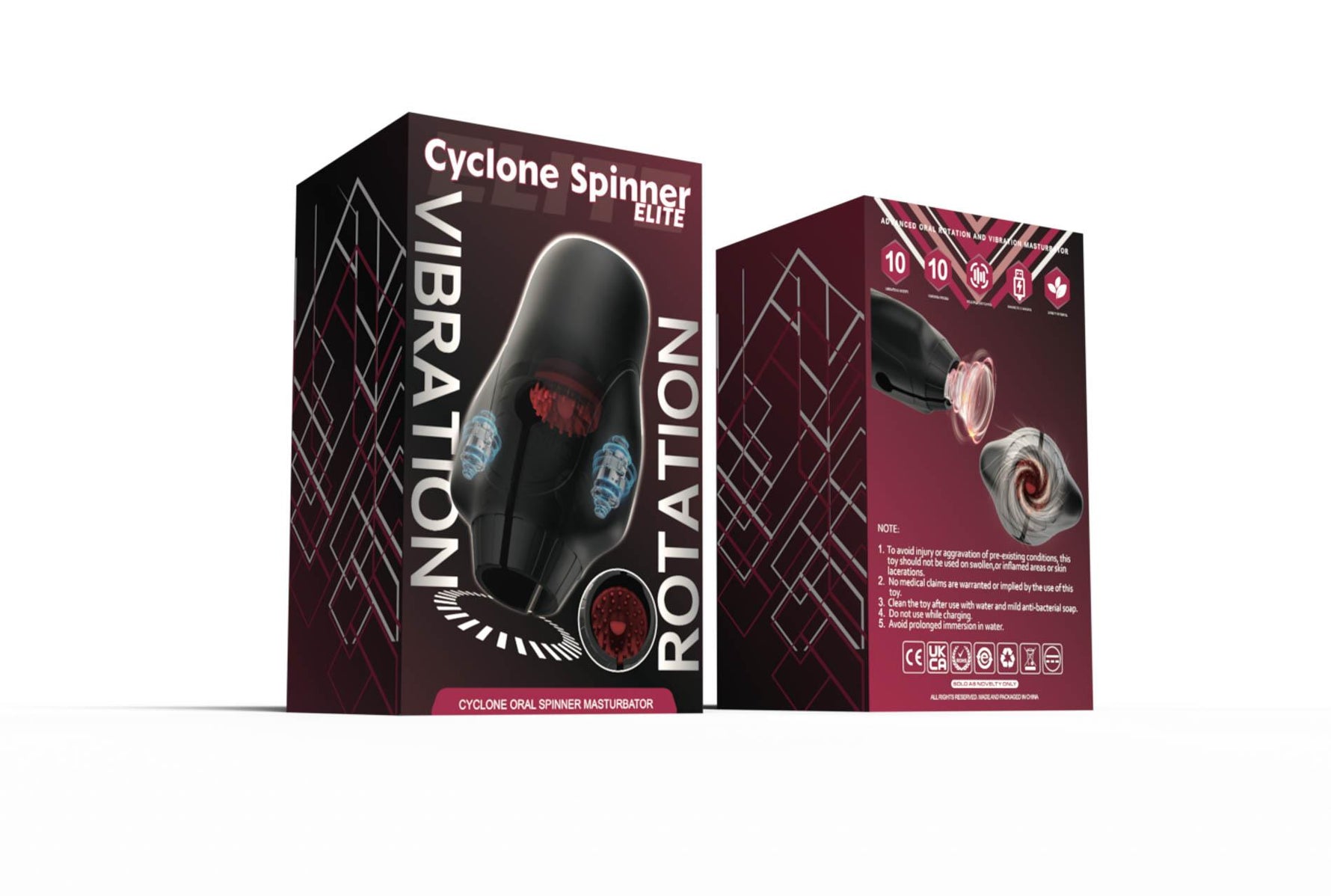 Masturbator automat cu rotație și vibrații USB Cyclone Spinner Elite