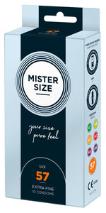 Prezervative vegane ultra-subțiri Mister Size 57mm, 10 buc.