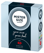 Prezervative Mister Size subțiri 60 mm vegane 3 bucăți