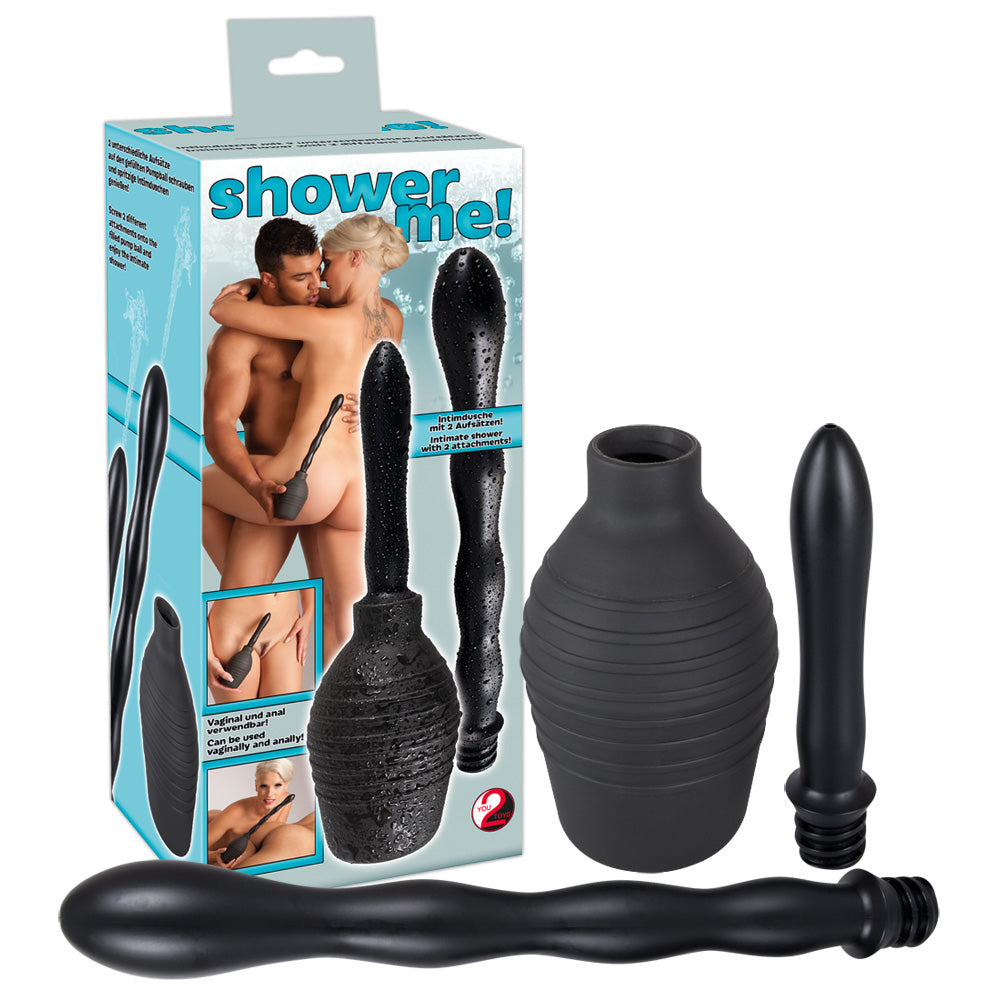 You2Toys Shower Me Duș Anal Negru PVC 23 cm 300 ml