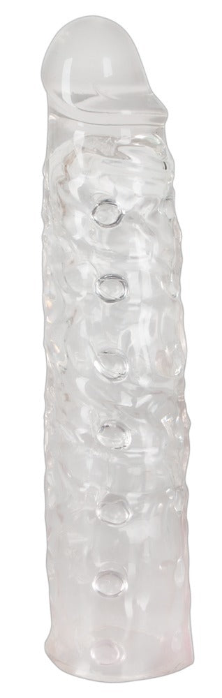 Extensie penis XTension Sleeve transparentă TPE 22 cm