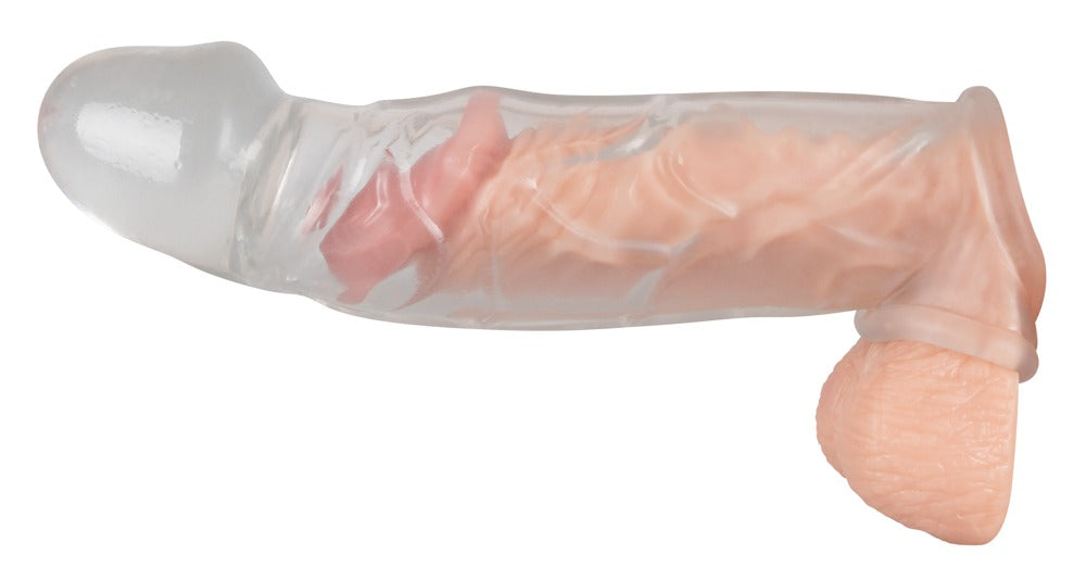 Extensor de penis transparent, transparent, cu inel, 23 cm