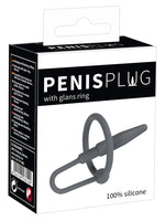 Plug de penis din silicon Penisplug cu inel pentru gland 6,3 cm