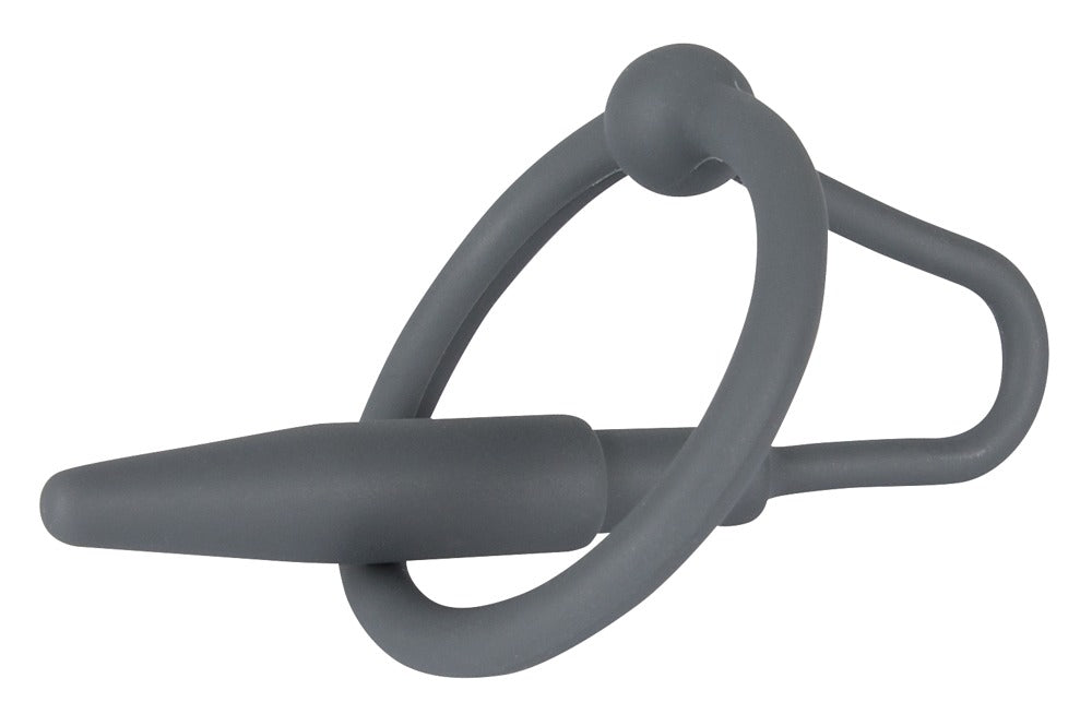 Plug de penis din silicon Penisplug cu inel pentru gland 6,3 cm
