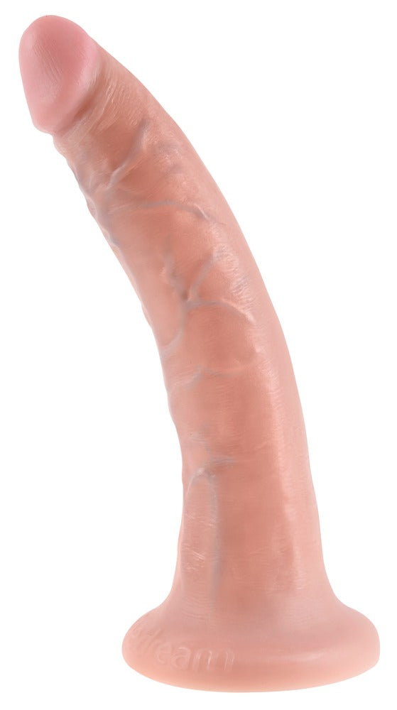 Dildo King Cock cu ventuză, 7 inci, culoarea pielii, 20,5 cm