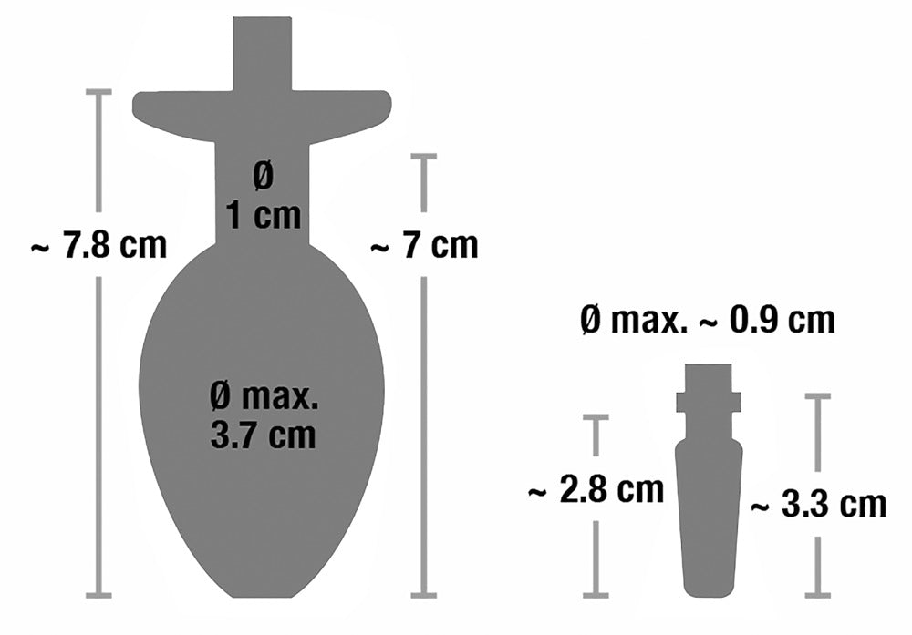 Plug de penis din oțel cu dop anal și tub 76 cm