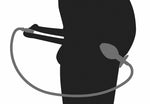 Plug de penis din oțel cu dop anal și tub 76 cm