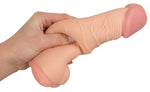 Masturbator Nature Skin 2 în 1, extensie de penis TPE, 21 cm