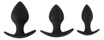 Set de 3 dopuri anale din silicon Black Velvets