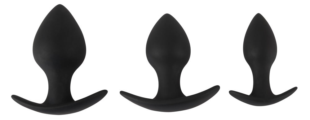 Set de 3 dopuri anale din silicon Black Velvets