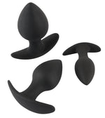 Set de 3 dopuri anale din silicon Black Velvets